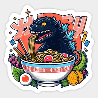 Godzilla Noodle Power Sticker